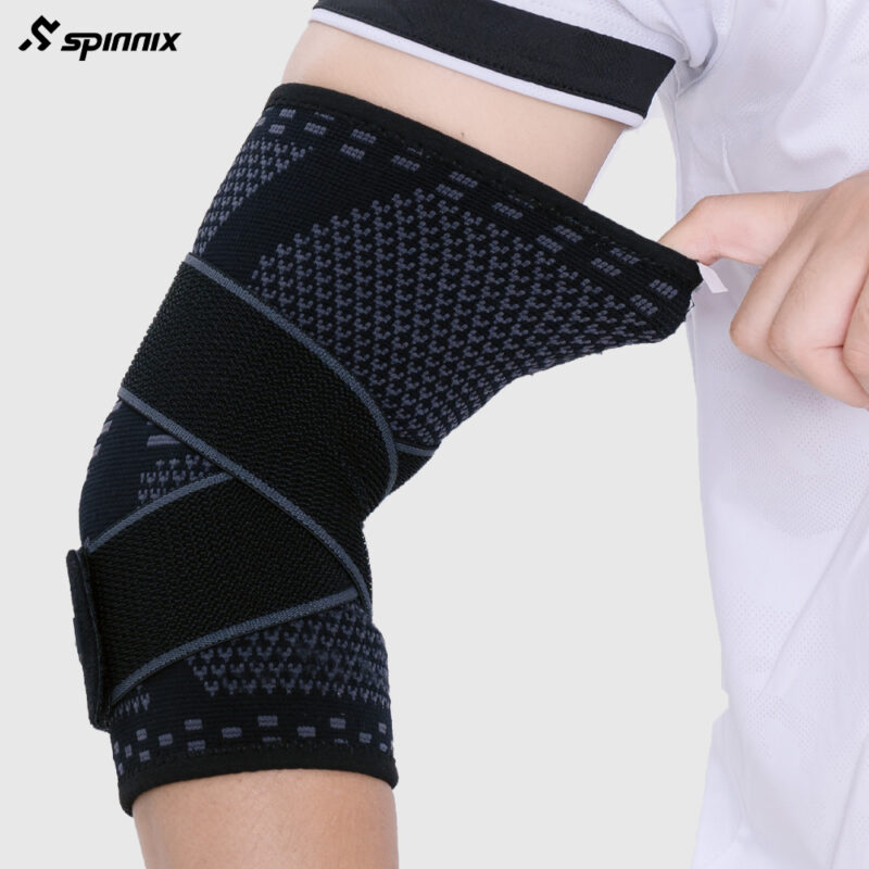 Bó khuỷu tay Spinnix Virex đen