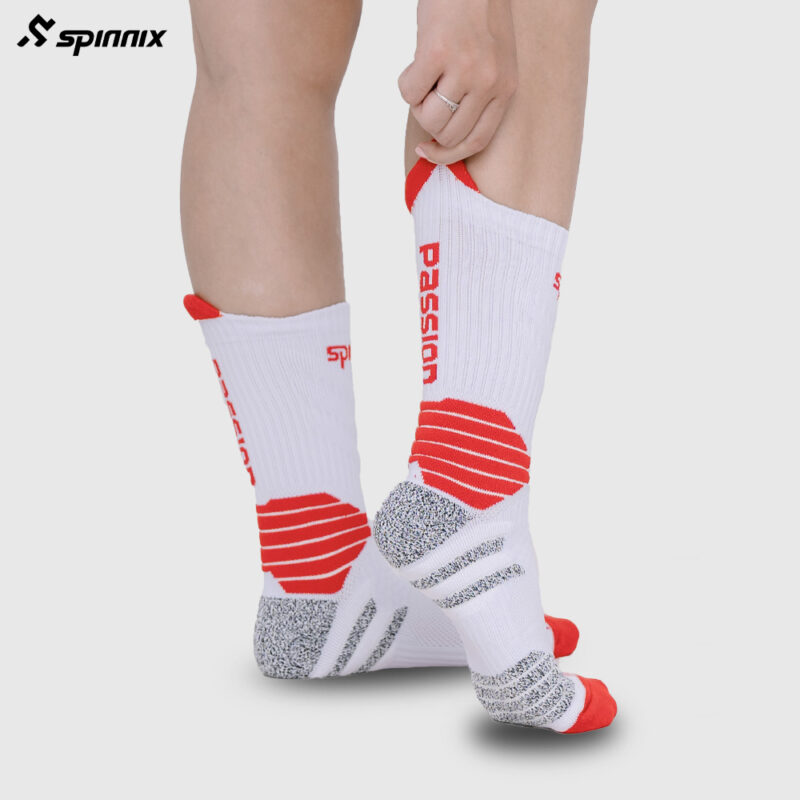 Tất thể thao Spinnix Passion trắng đỏ
