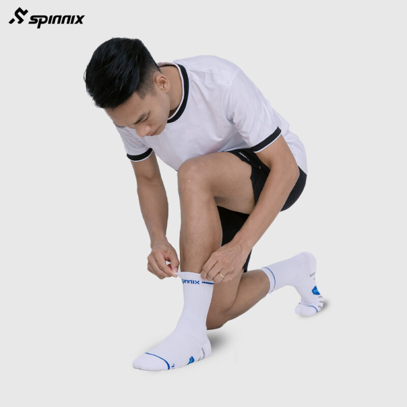 Tất thể thao Spinnix ProX trắng cam