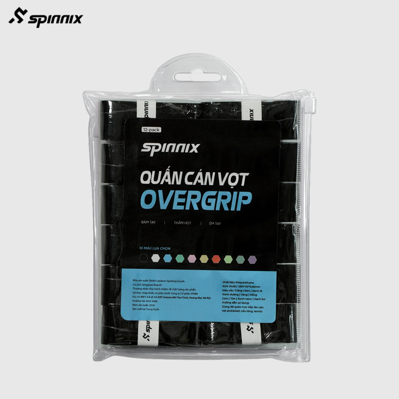 Quấn cán vợt Spinnix overgrip đen Quấn cán vợt Spinnix overgrip đen