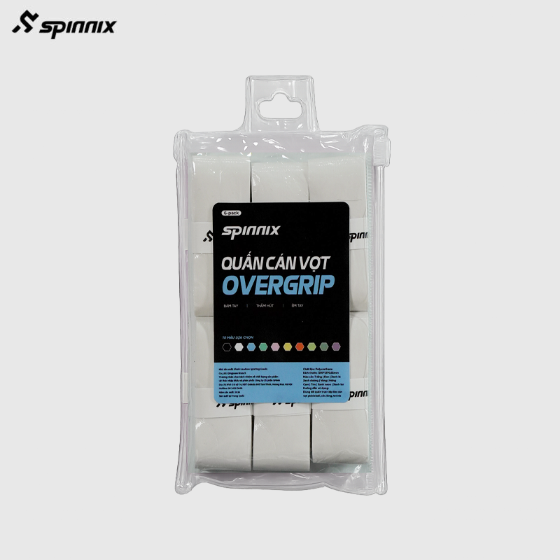 Quấn cán vợt Spinnix overgrip trắng Quấn cán vợt Spinnix overgrip trắng