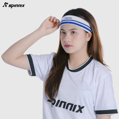 Băng đô thể thao Spinnix Snow trắng xanh