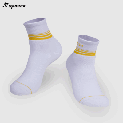 Tất thể thao Spinnix Snow trắng vàng