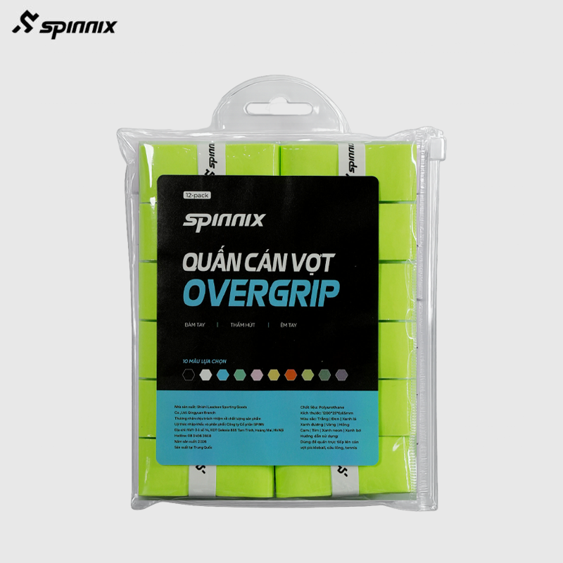 Quấn cán vợt Spinnix xanh neon Quấn cán vợt Spinnix xanh neon